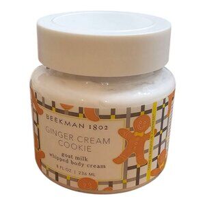 NWT Beekman Ginger Cream Cookie Whipped Body Cream, 8 oz Jar